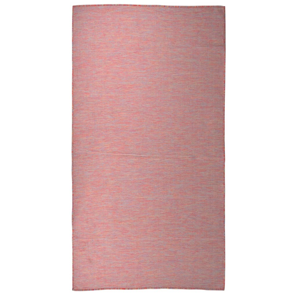 vidaXL Tapete de tecido plano para exterior 80x150 cm vermelho