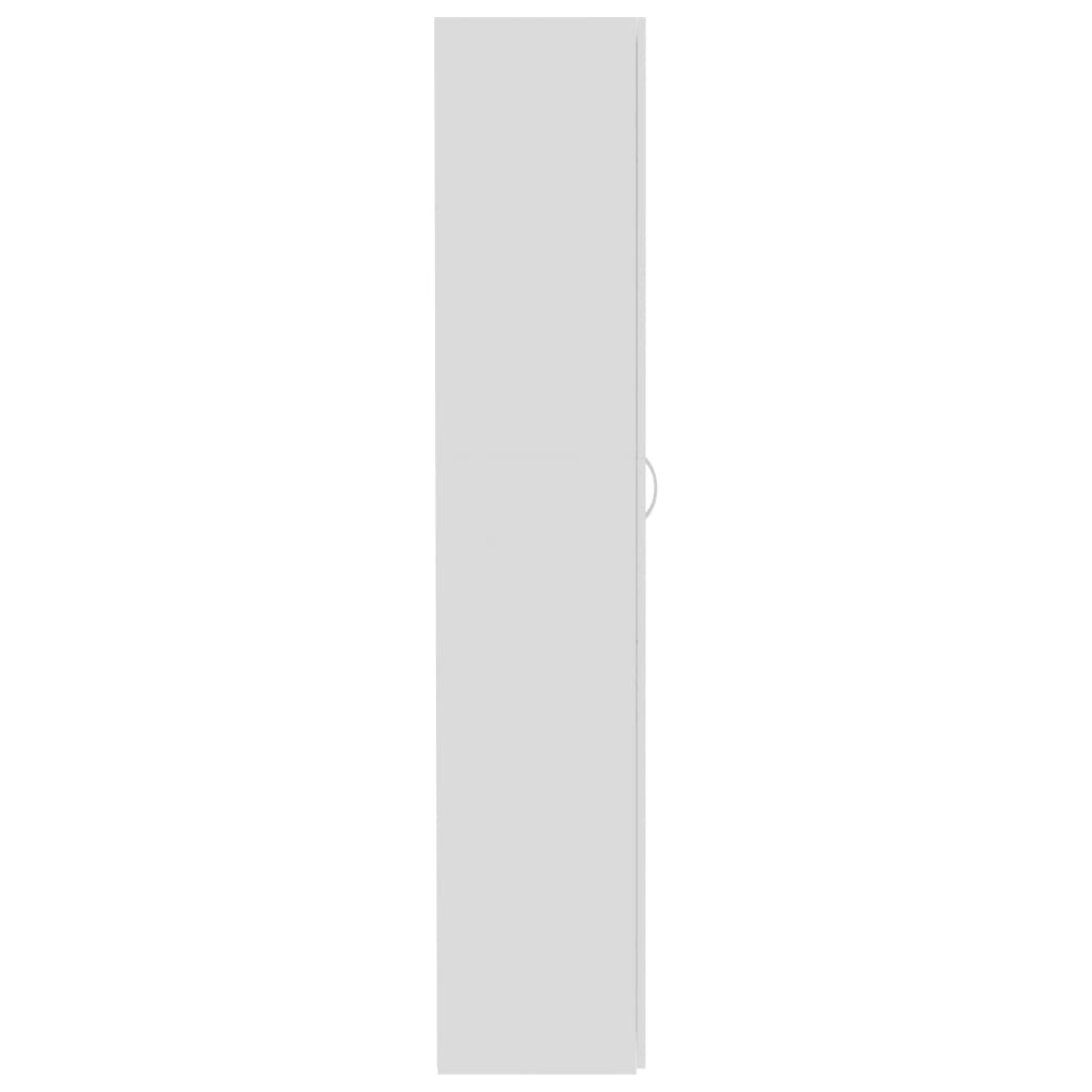 vidaXL Armário de arrumação 80x35,5x180 cm aglomerado branco