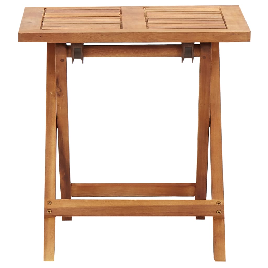 vidaXL Espreguiçadeira com mesa vime PE e madeira acácia maciça