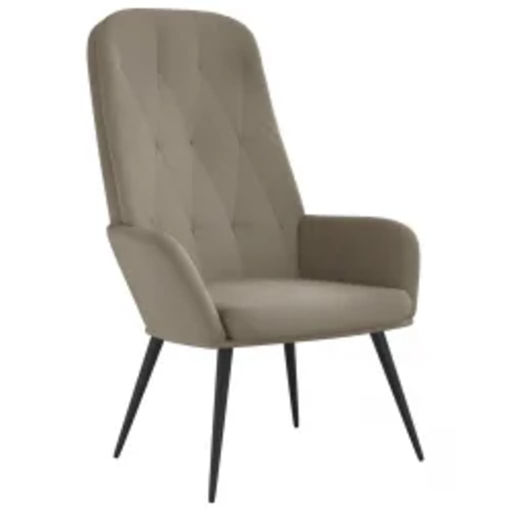 vidaXL Cadeira de descanso com banco p/ pés veludo cinza-claro