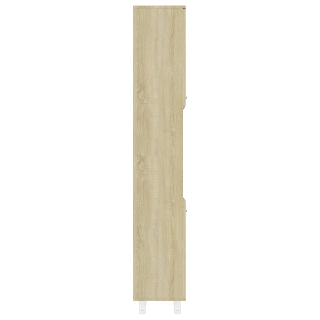 vidaXL Armário WC 30x30x179cm derivados de madeira cor carvalho sonoma