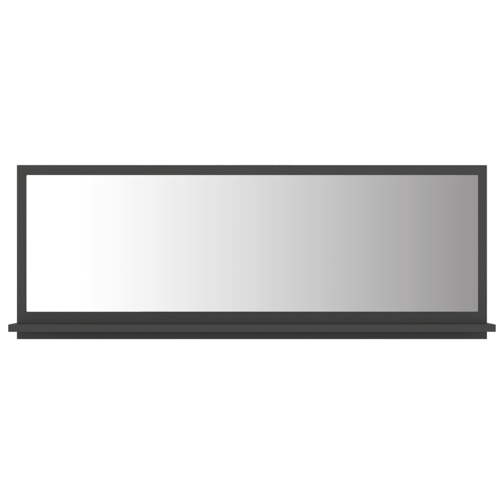 vidaXL Espelho de casa de banho 100x10,5x37 cm contraplacado cinzento