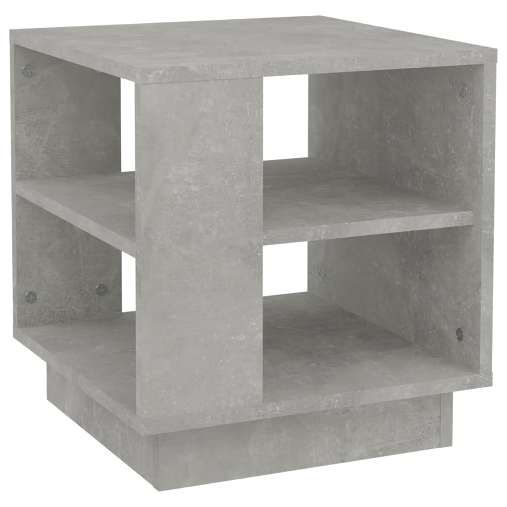 vidaXL Mesa de centro 40x40x43 cm madeira processada cinza cimento