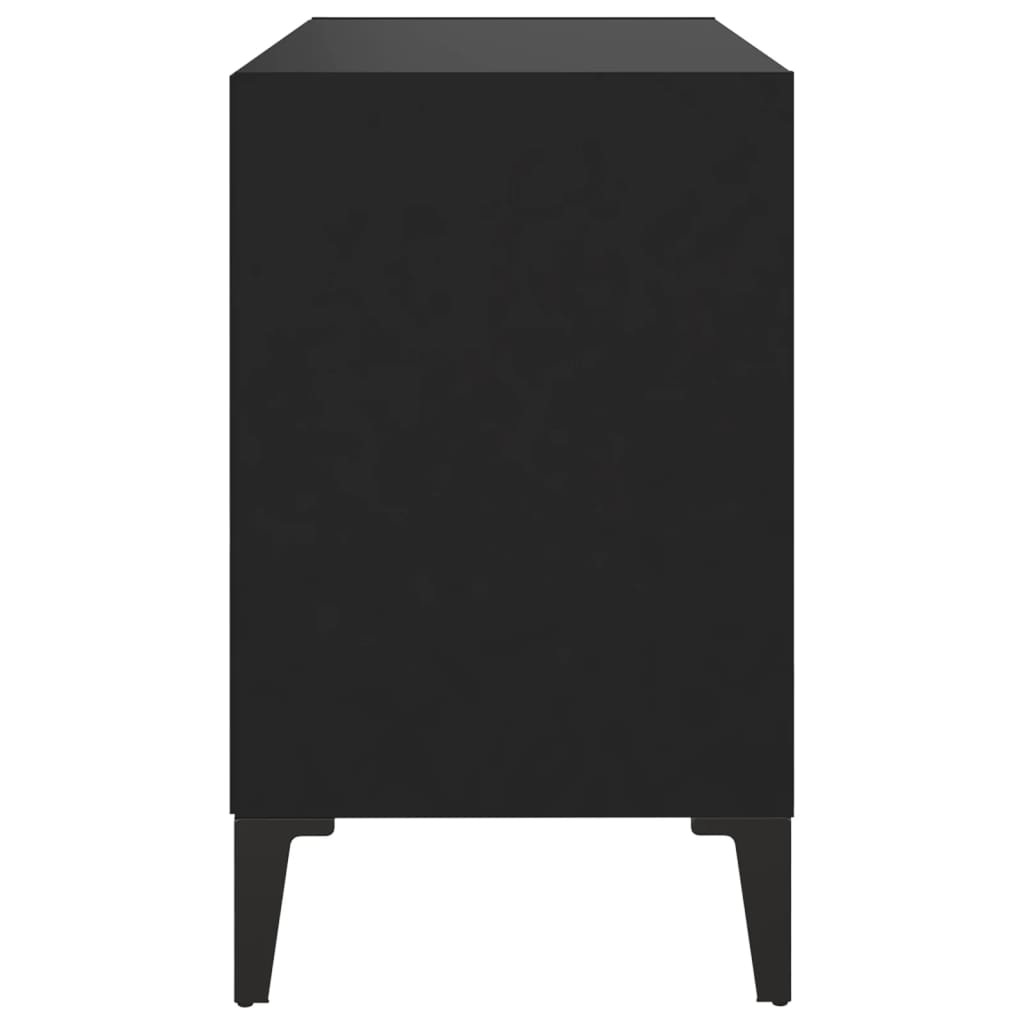 vidaXL Móvel de TV com pernas em metal 69,5x30x50 cm preto