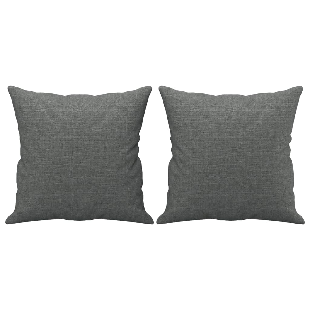 vidaXL Sofá 2 lugares +almofadas decorativas 120cm tecido cinza-escuro
