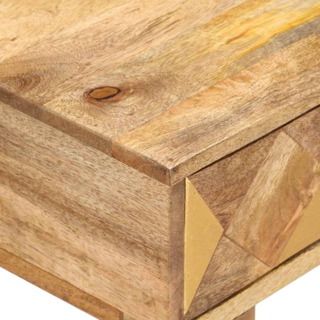 vidaXL Mesa de cabeceira 43x30x58 cm madeira de mangueira maciça