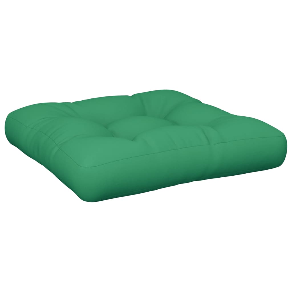 vidaXL Almofadão sofá de paletes 50x50x12 cm tecido verde