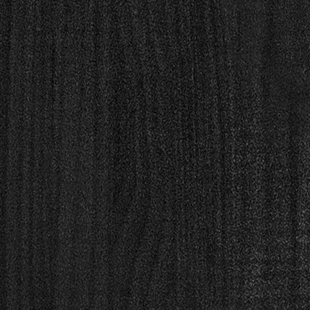 vidaXL Vaso/floreira de jardim 31x31x70 cm pinho maciço preto