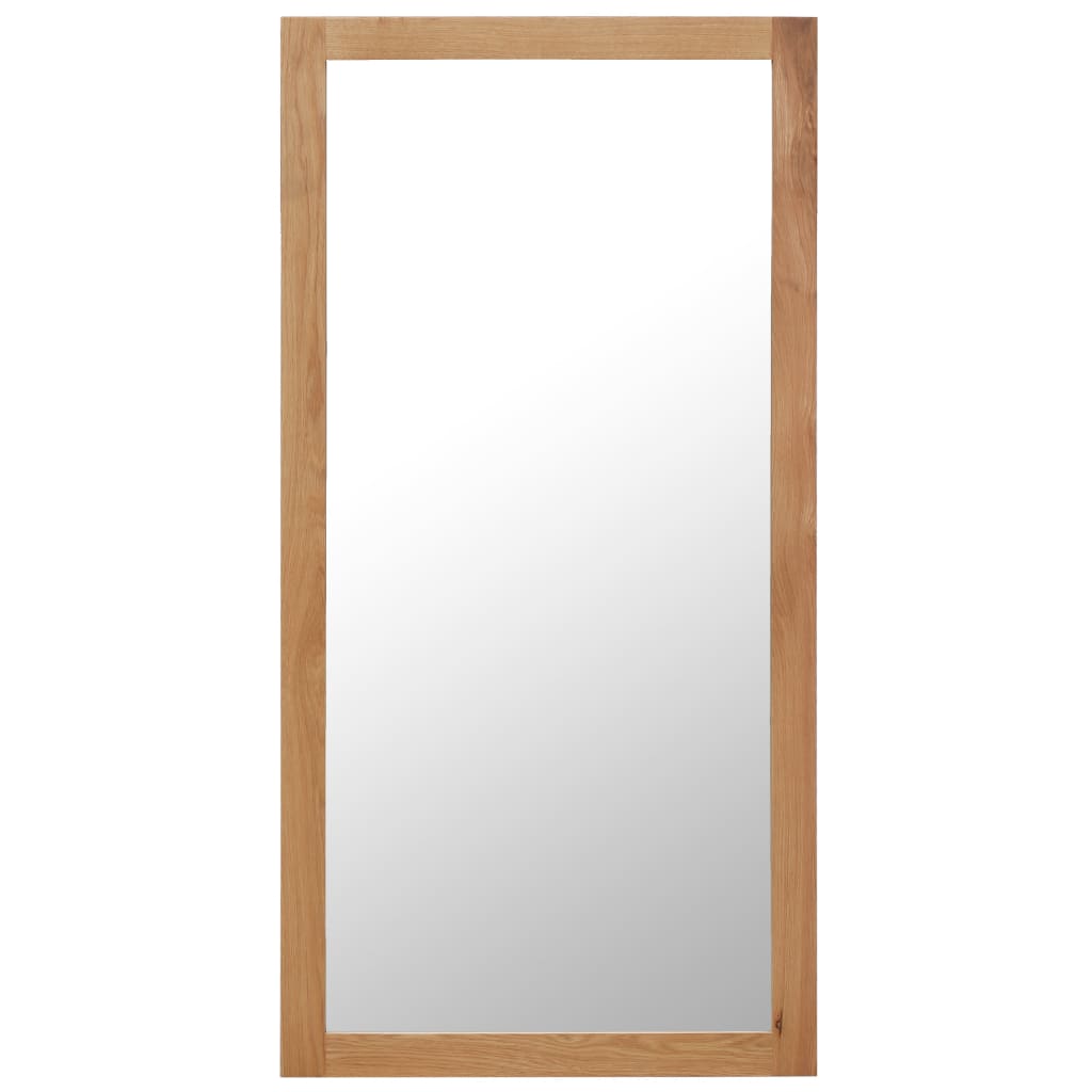 vidaXL Espelho 60x120 cm madeira de carvalho maciça