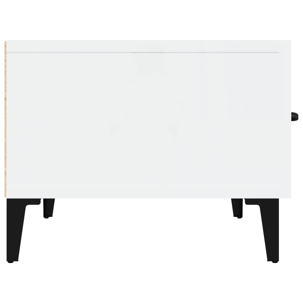 vidaXL Móvel para TV 150x34,5x30cm madeira processada branco brilhante