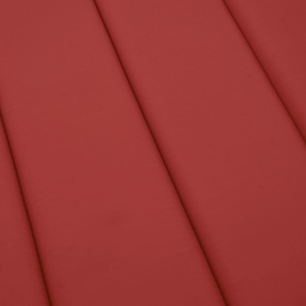 vidaXL Almofadão p/ espreguiçadeira 200x50x3 cm tecido oxford vermelho