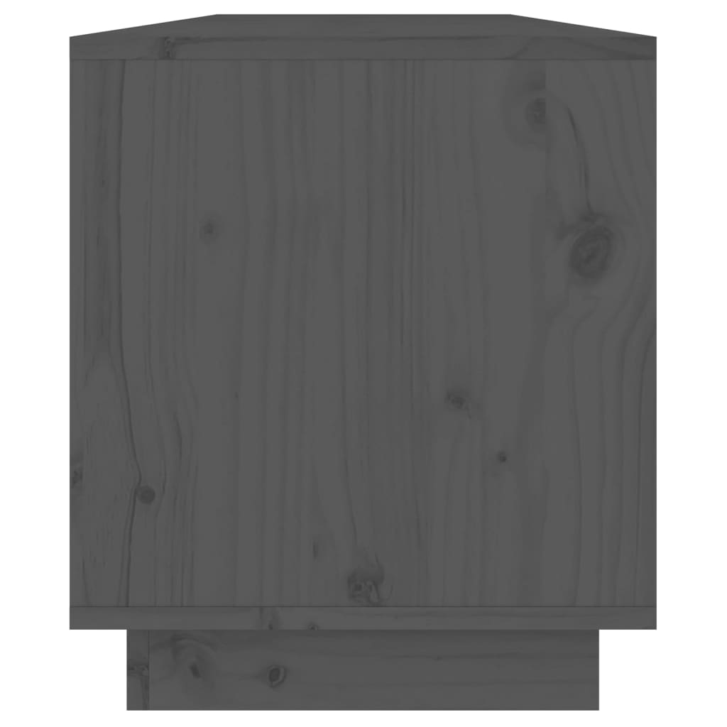 vidaXL Móvel de TV 110,5x34x40 cm madeira de pinho maciça cinzento