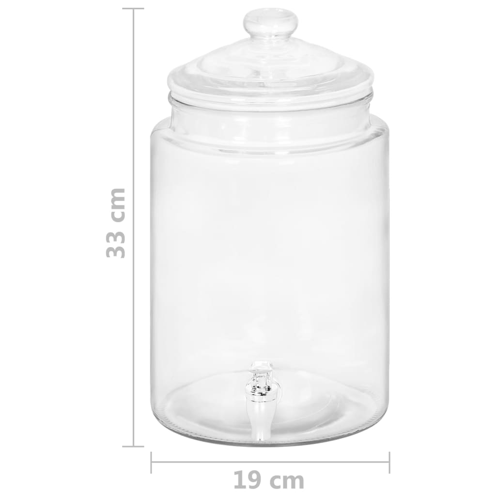 vidaXL Dispensador de bebidas 5800 ml vidro
