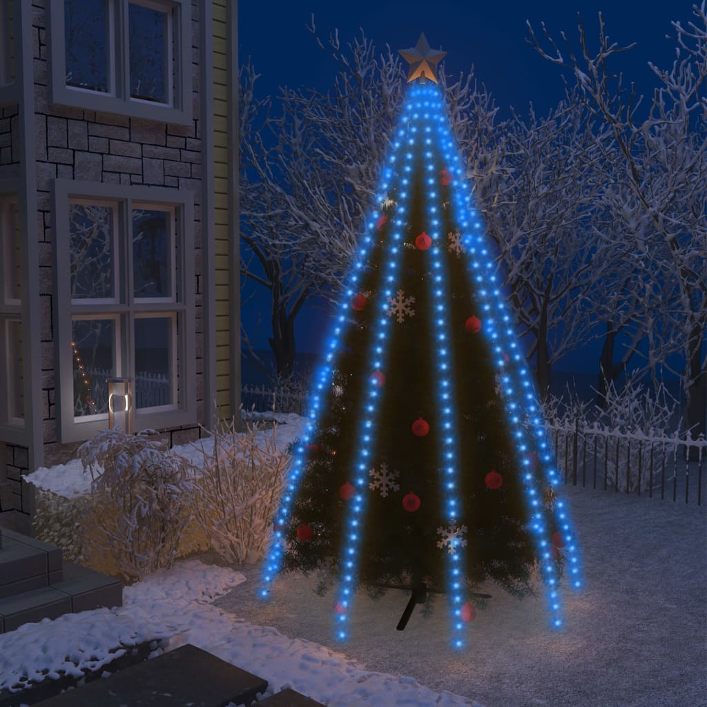 vidaXL Cordão de luzes árvore de Natal 400 luzes LED 400 cm azul