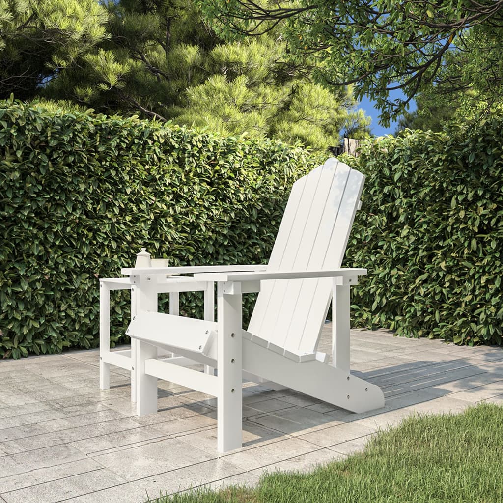 vidaXL Cadeira de jardim Adirondack PEAD branco