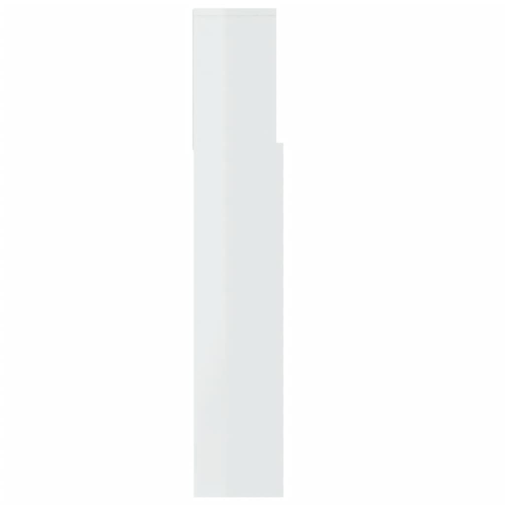 vidaXL Armário de cabeceira 100x19x103,5 cm branco brilhante
