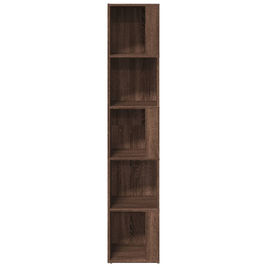 vidaXL Armário canto 33x33x164,5cm derivados madeira carvalho castanho
