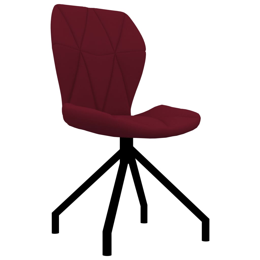 vidaXL Cadeiras de jantar 6 pcs couro artificial vermelho-tinto