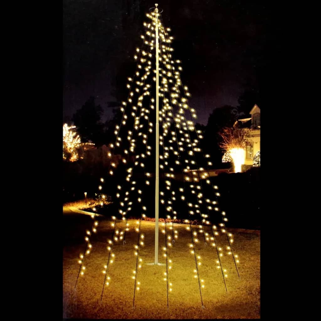 Ambiance Iluminação natalícia em forma de mastro 192 luzes LED 208 cm