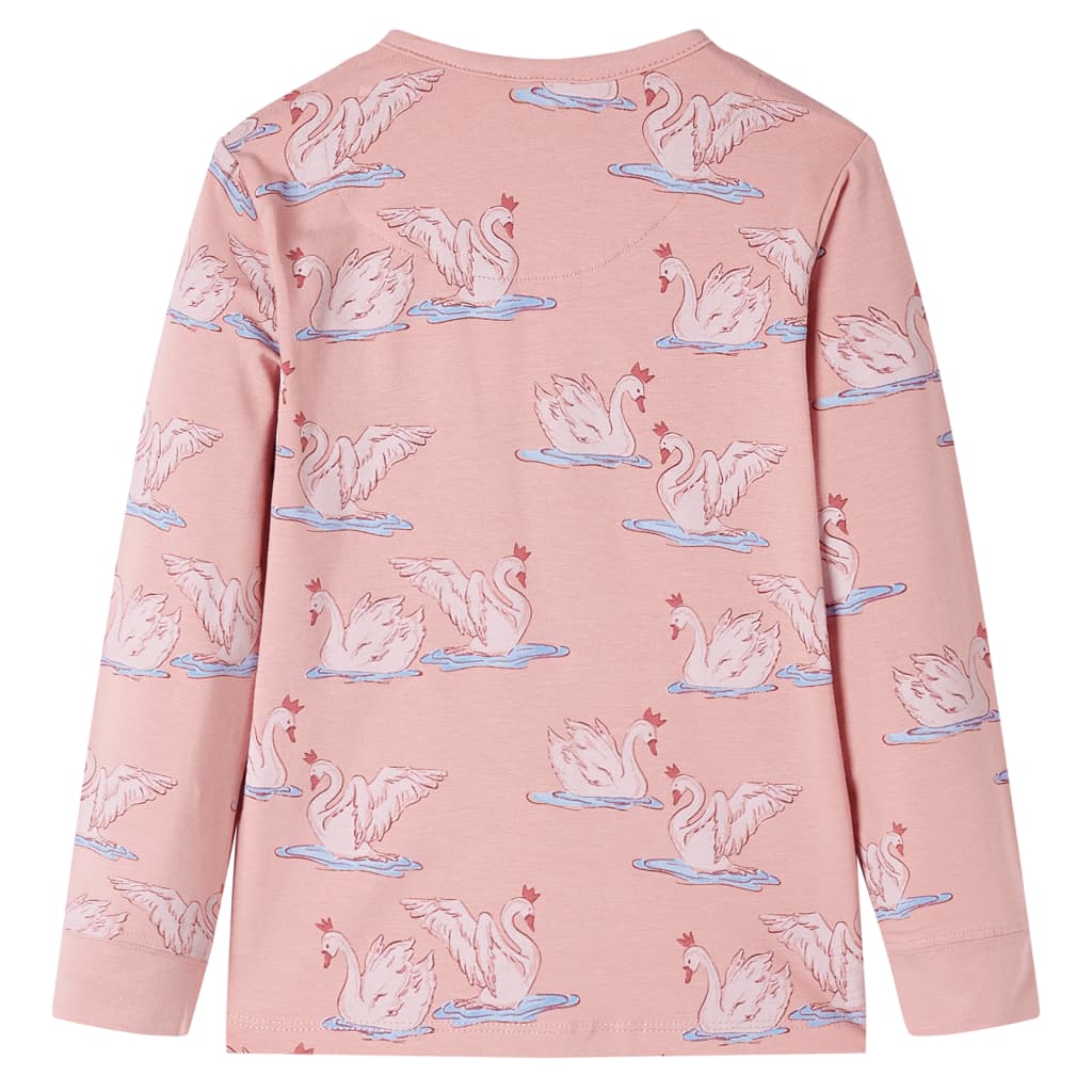 Pijama de manga comprida para criança rosa-claro 92