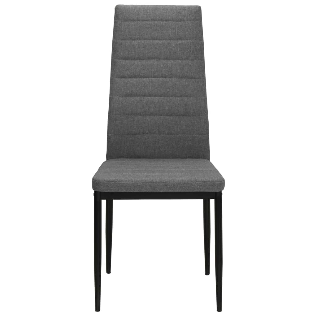 vidaXL Cadeiras de jantar 4 pcs tecido cinzento-claro