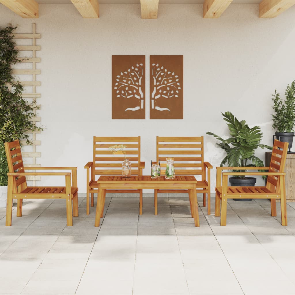 vidaXL 5 pcs conjunto lounge de jardim madeira de acácia maciça