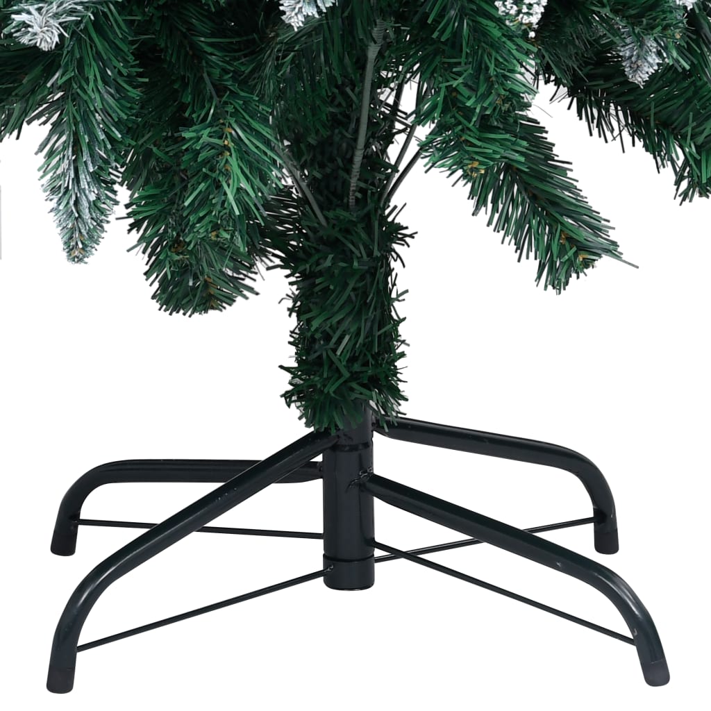 vidaXL Árvore de Natal artificial + luzes LED/pinhas/neve branca 210cm