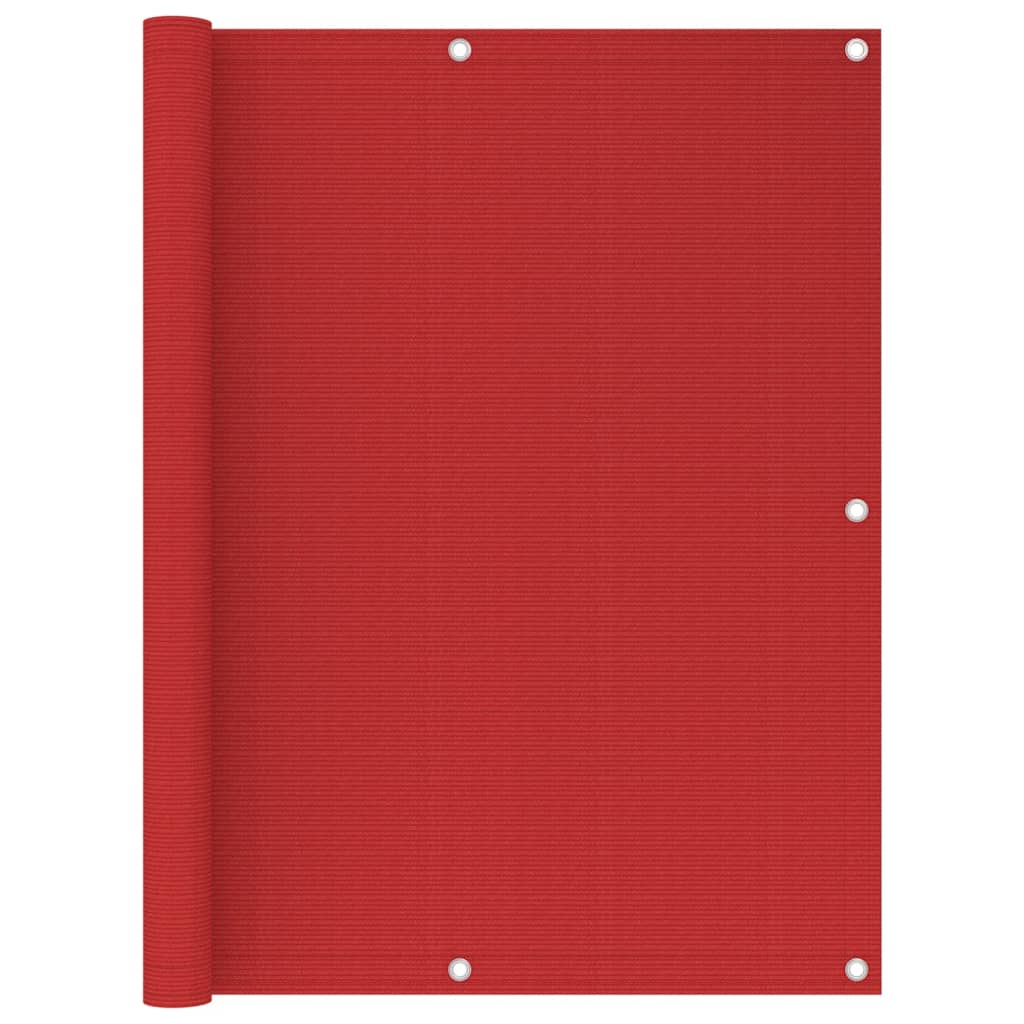 vidaXL Tela de varanda 120x500 cm PEAD vermelho