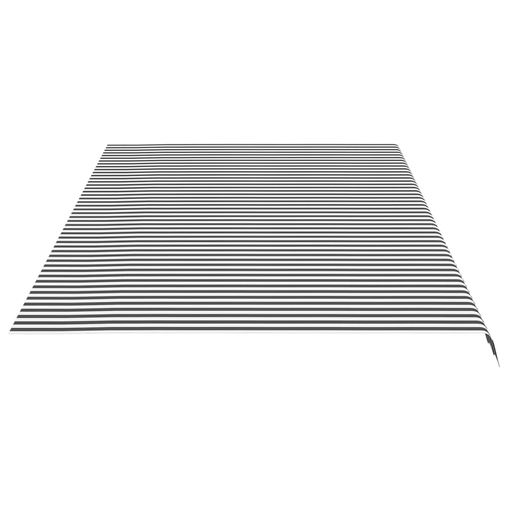 vidaXL Tecido de substituição para toldo 6x3 m antracite e branco
