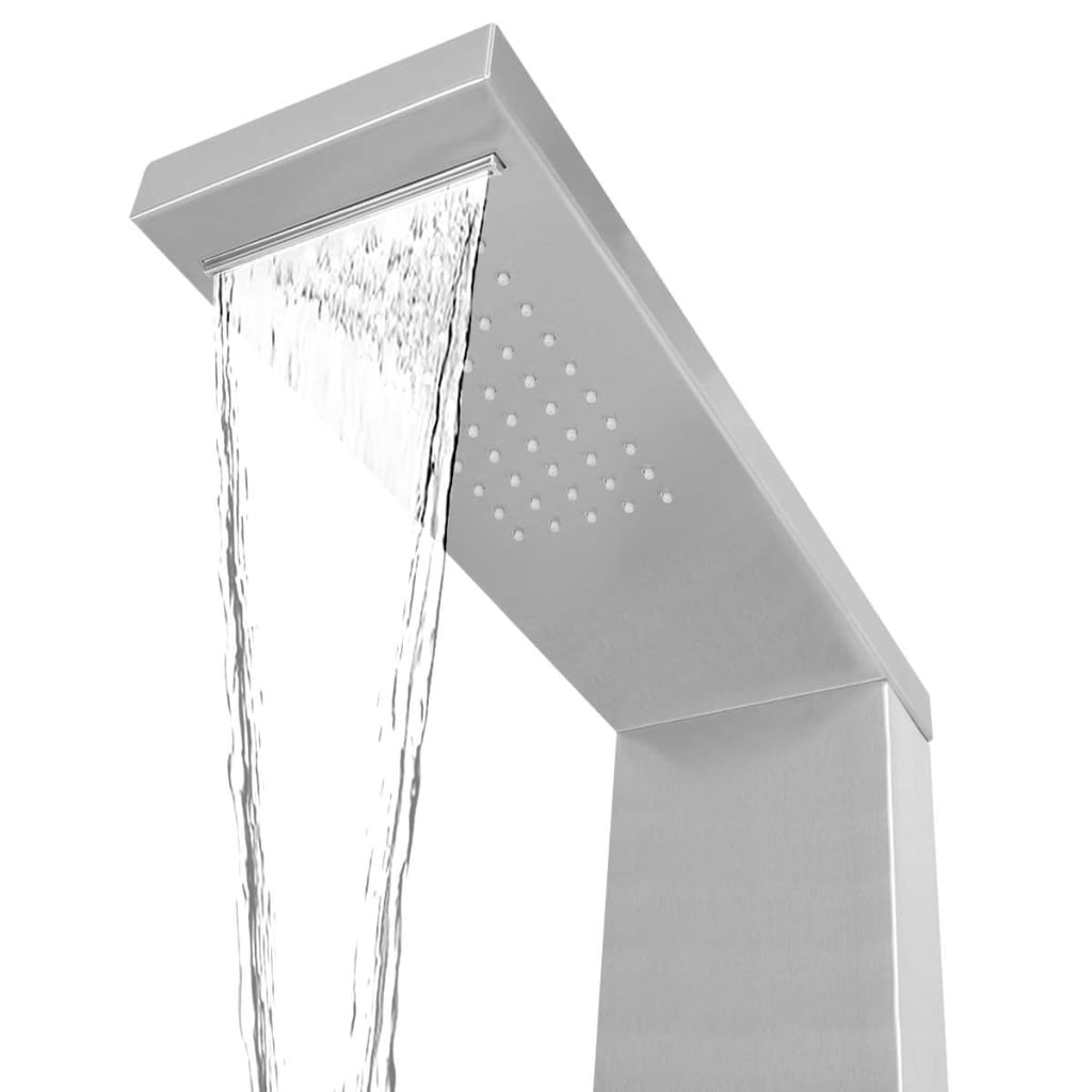 vidaXL Sistema de coluna de duche quadrado em aço inoxidável