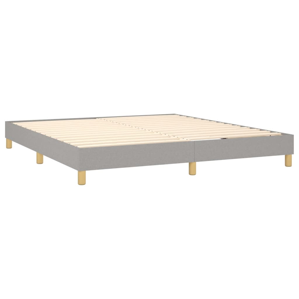 vidaXL Estrutura de cama com molas 180x200 cm tecido cinza-claro