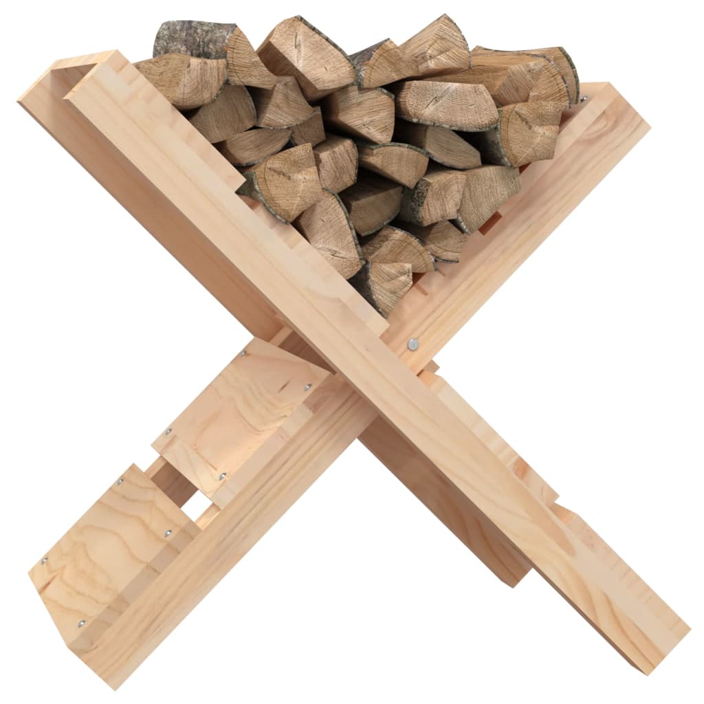 vidaXL Suporte de lenha 47x39,5x48 cm madeira de pinho maciça