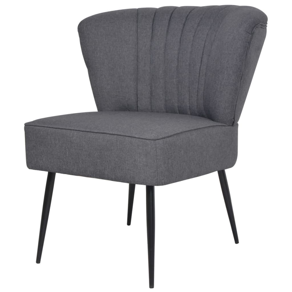 vidaXL Cadeira de cocktail tecido cinzento-escuro