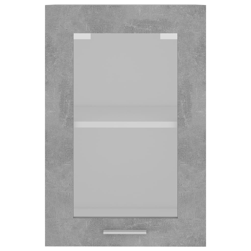 vidaXL Armário de parede c/ vidro 40x31x60 cm contraplacado cinza