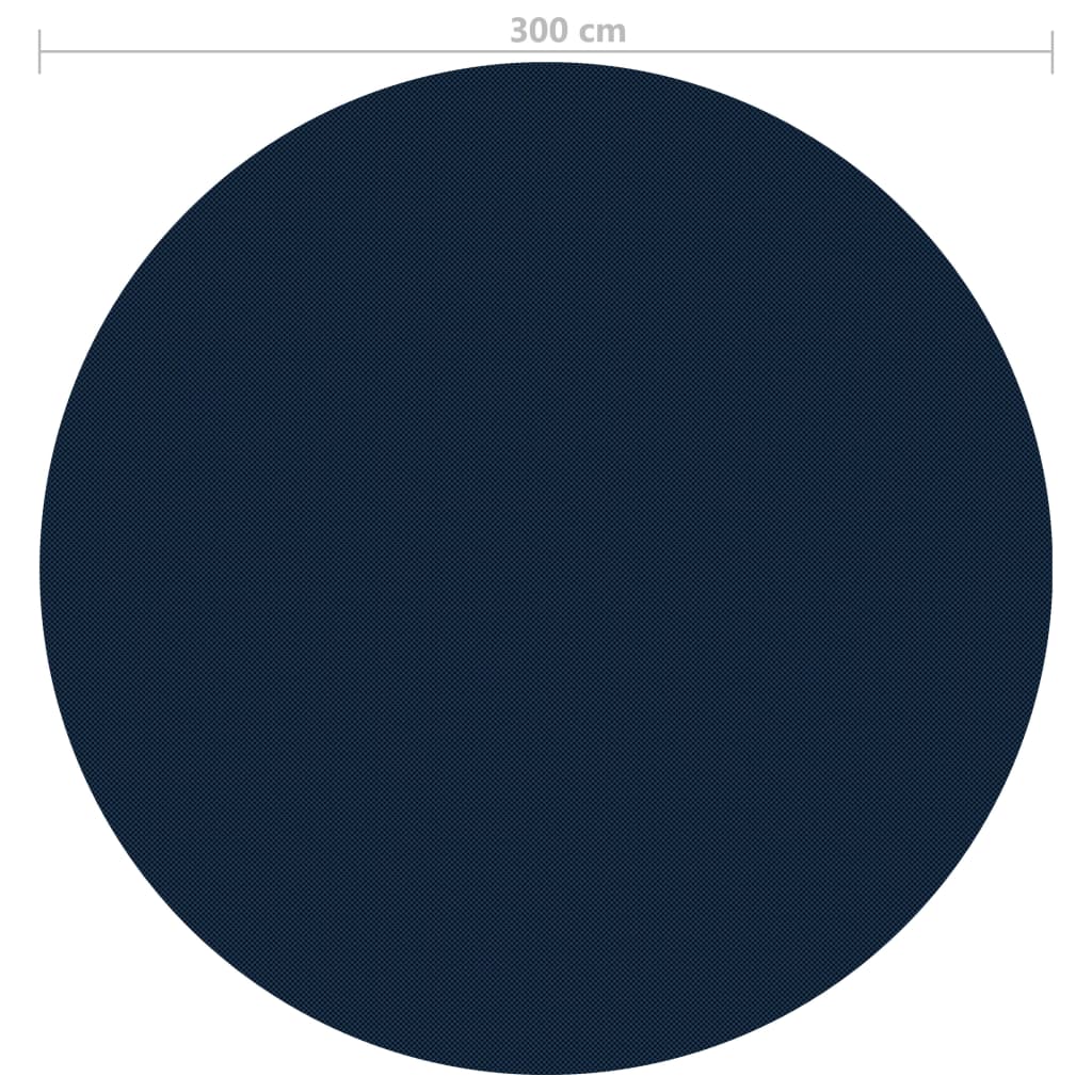 vidaXL Película p/ piscina PE solar flutuante 300 cm preto e azul