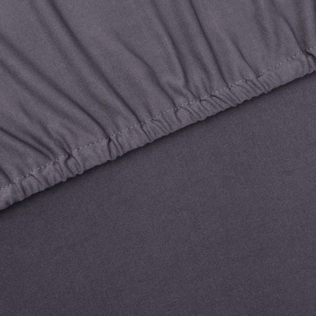 vidaXL Capa de sofá elástica em jersey de poliéster antracite