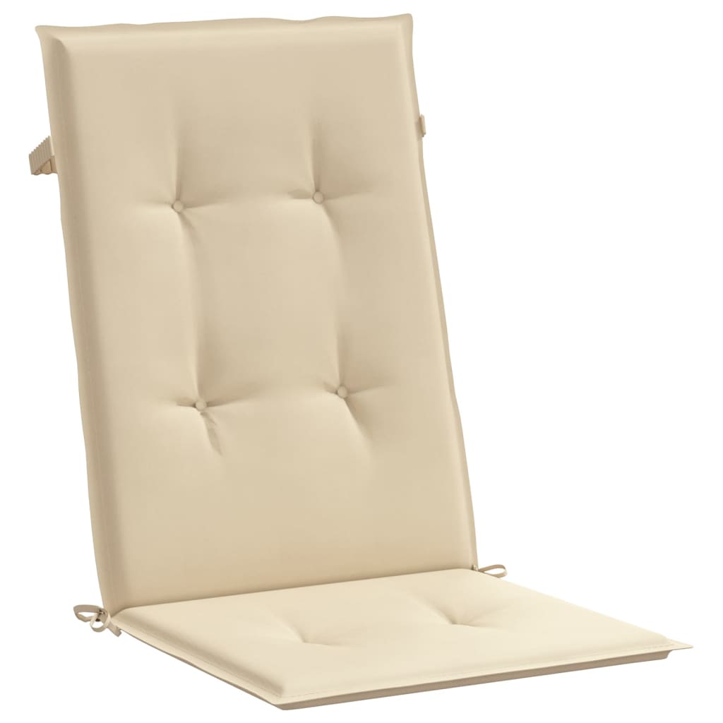 vidaXL Almofadões para cadeiras altas de jardim 2 pcs tecido bege