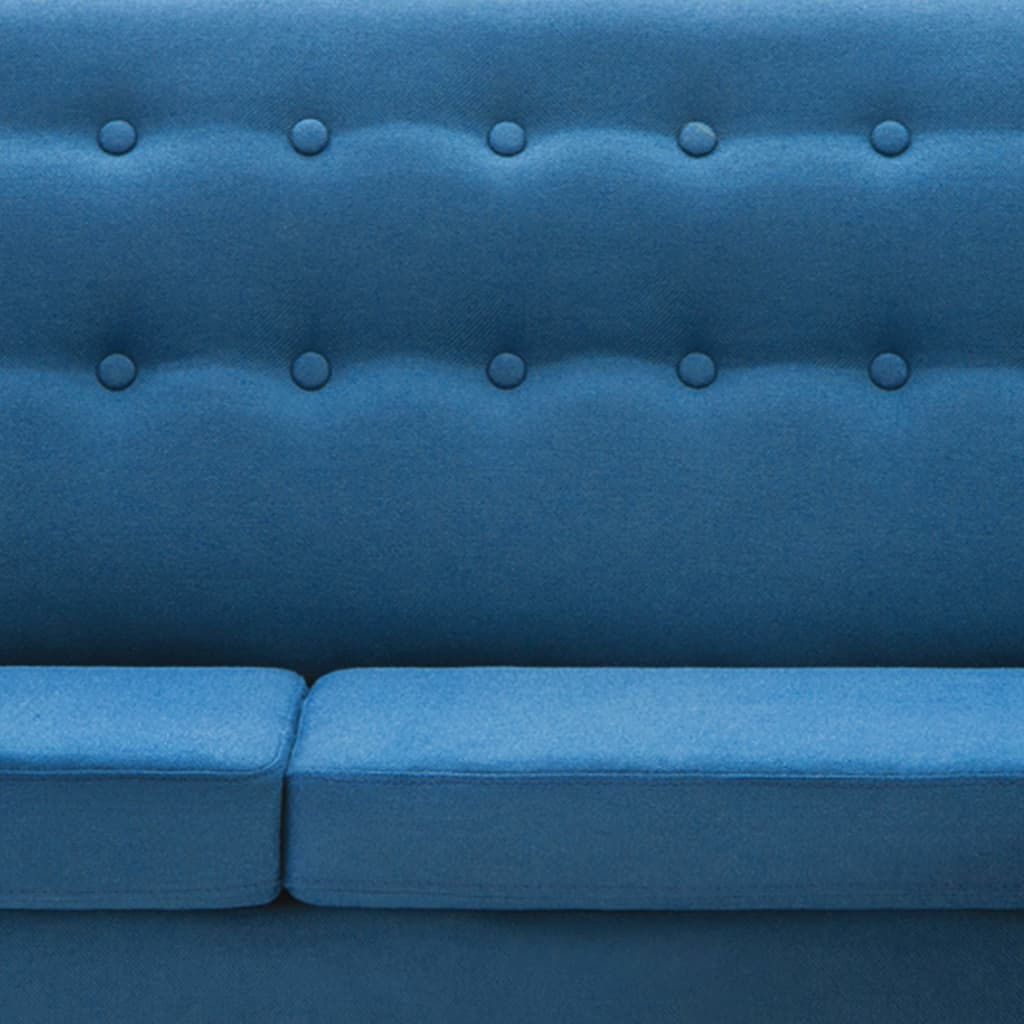 vidaXL Sofá em tecido c/ forma de L 171,5x138x81,5 cm azul
