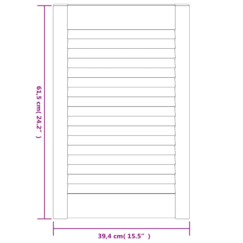 vidaXL Portas de armário 4 pcs com design de persiana pinho maciço