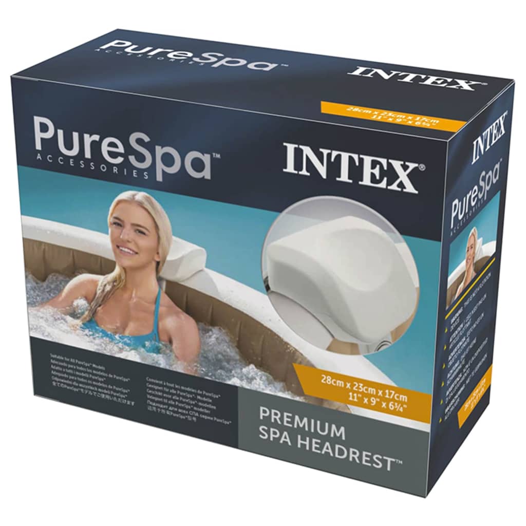 Intex Encosto de cabeça Premium PureSpa 28x23x17 cm espuma branco