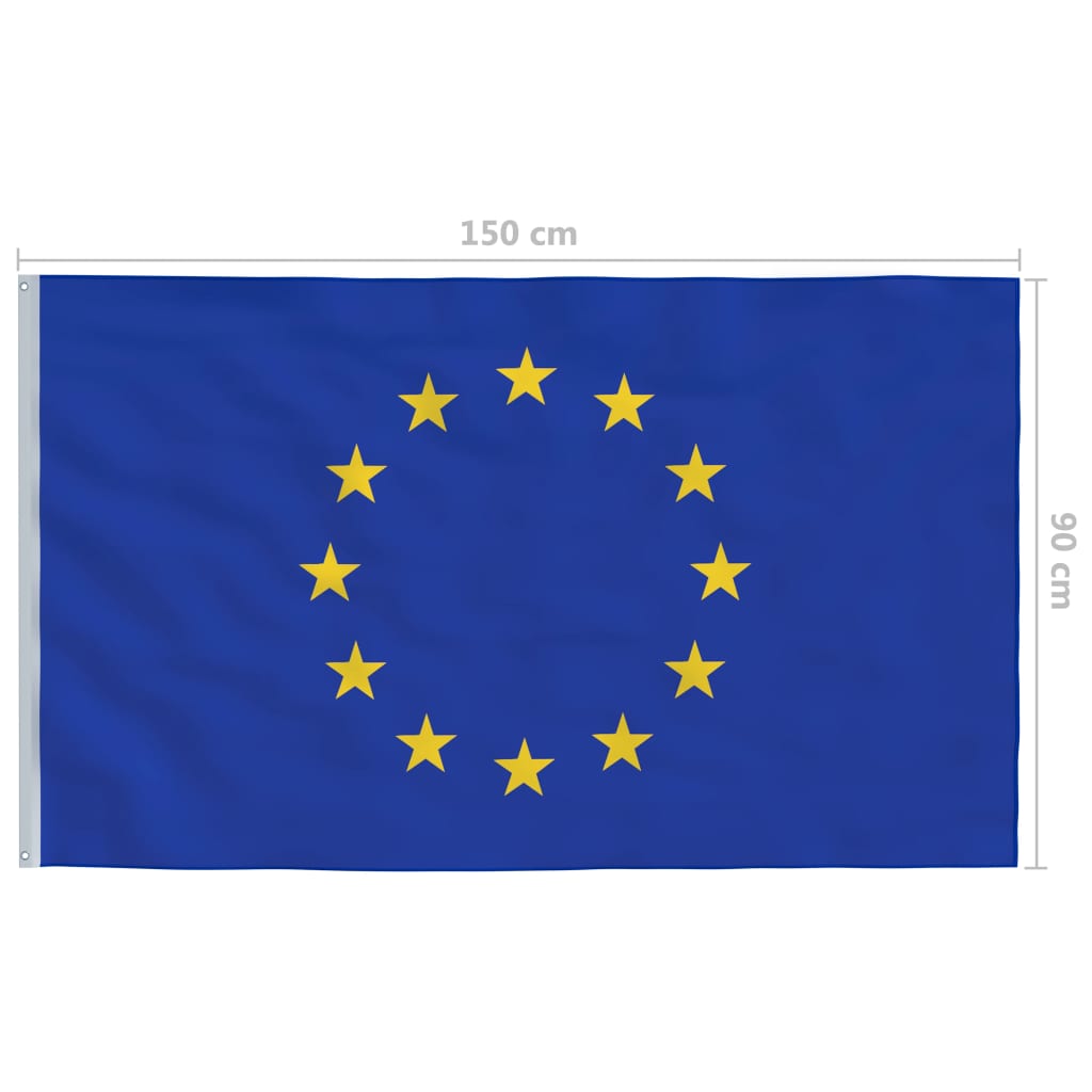 vidaXL Bandeira da Europa com mastro de alumínio 6,2 m