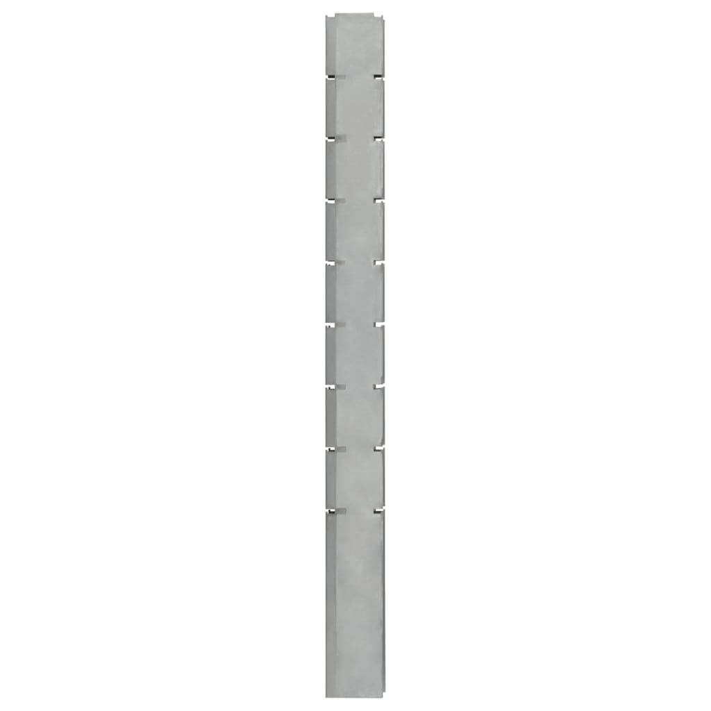 vidaXL Poste de vedação gabião 220 cm aço galvanizado prateado