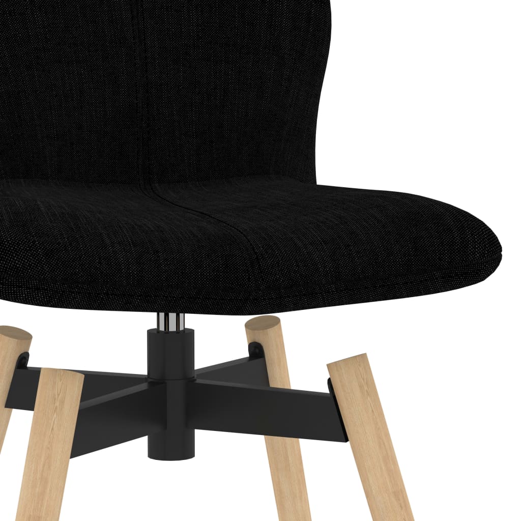 vidaXL Cadeiras de bar giratórias 2 pcs tecido preto