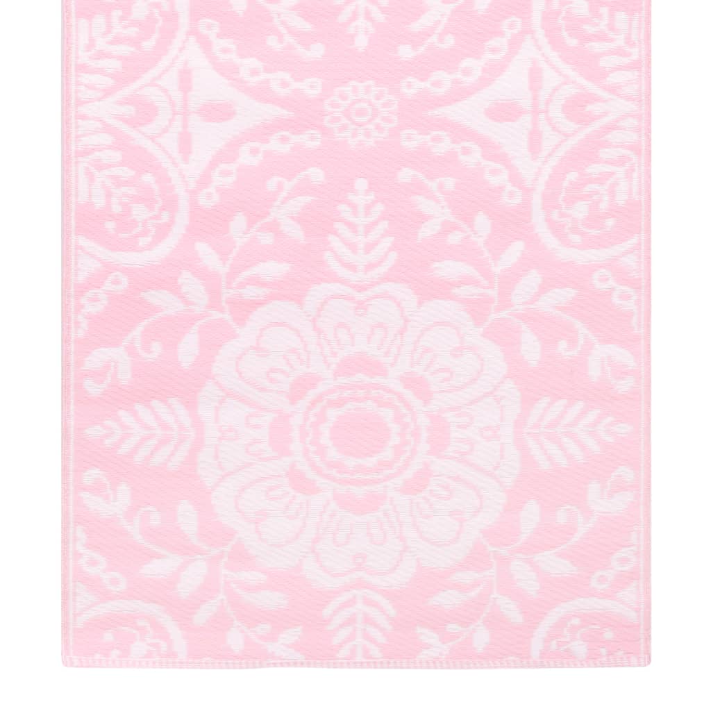 vidaXL Tapete de exterior 160x230 cm PP cor-de-rosa