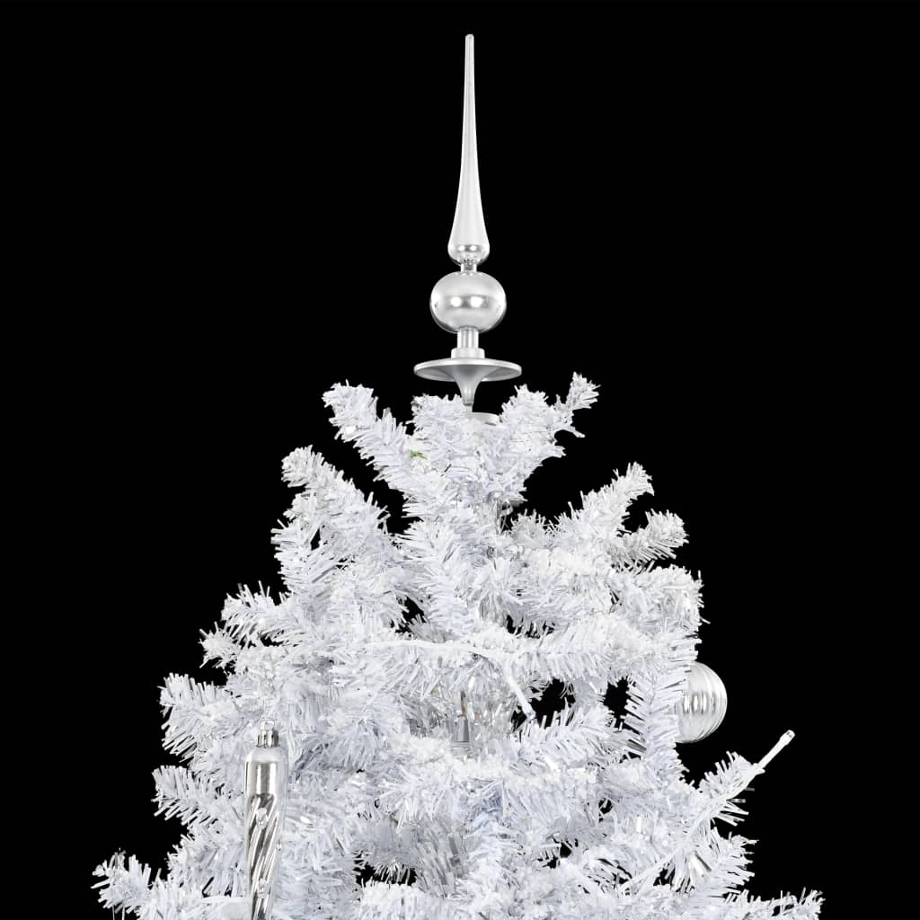 vidaXL Árvore de Natal c/ neve base formato guarda-chuva 190 cm branco