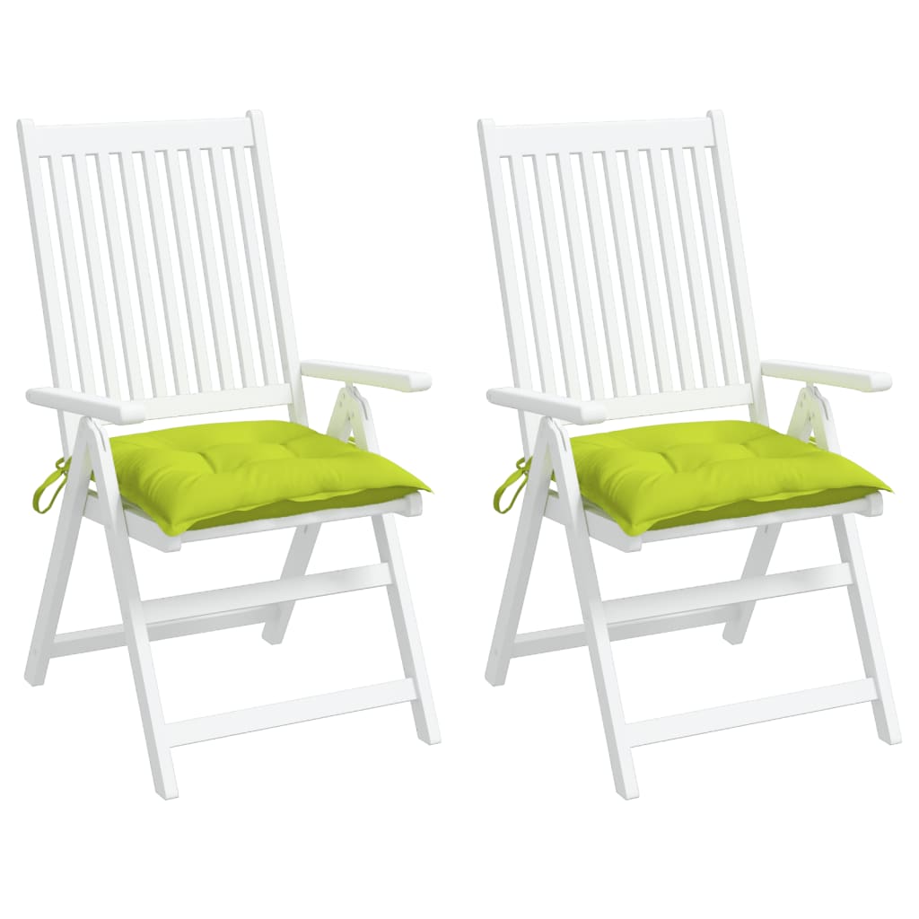 vidaXL Almofadões de cadeira 2 pcs tecido oxford verde brilhante