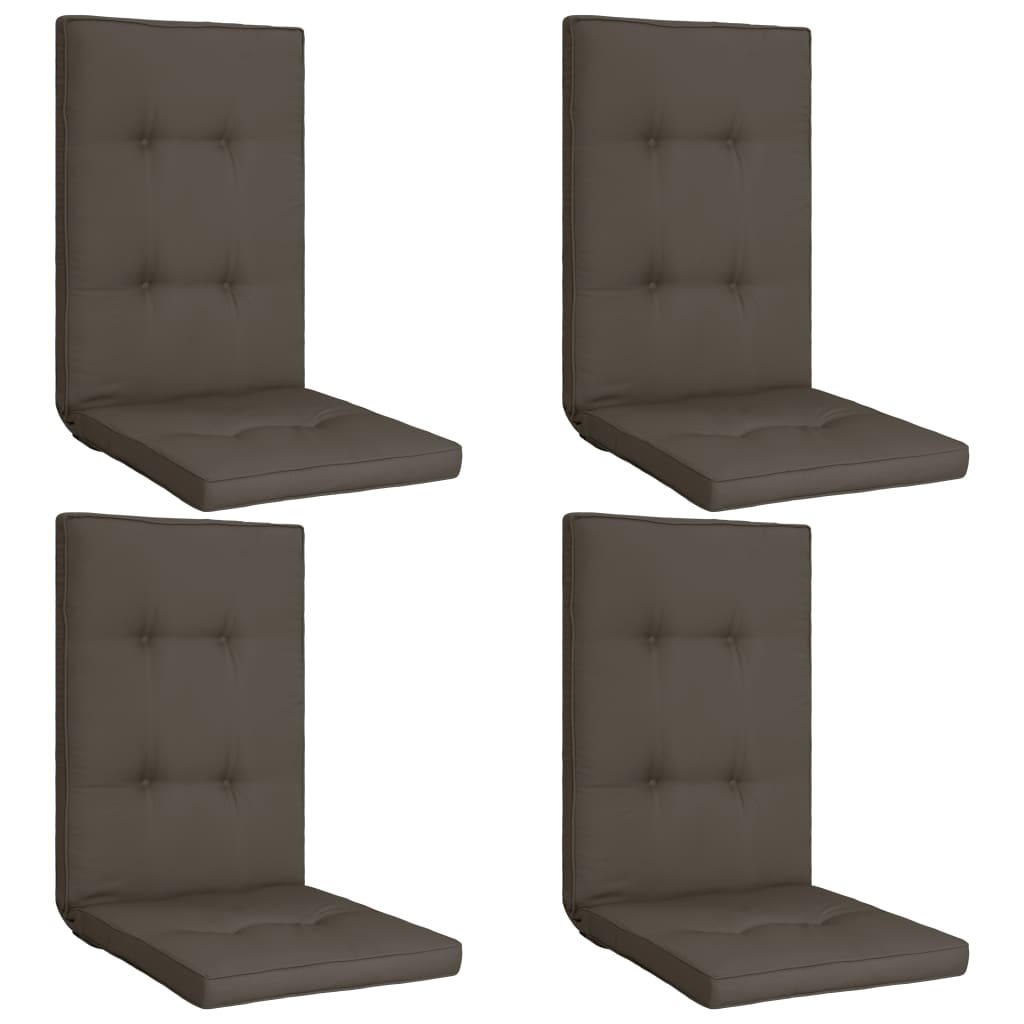vidaXL Almofadões para cadeiras de jardim 4 pcs 120x50x5cm antracite