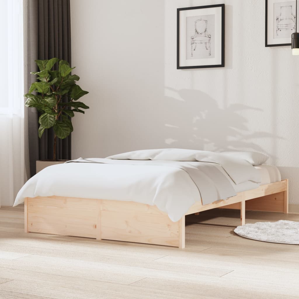 vidaXL Estrutura de cama 120x200 cm madeira maciça