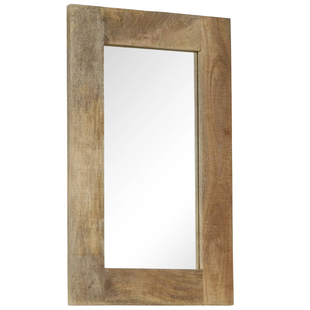vidaXL Espelho em madeira de mangueira maciça 50x80 cm