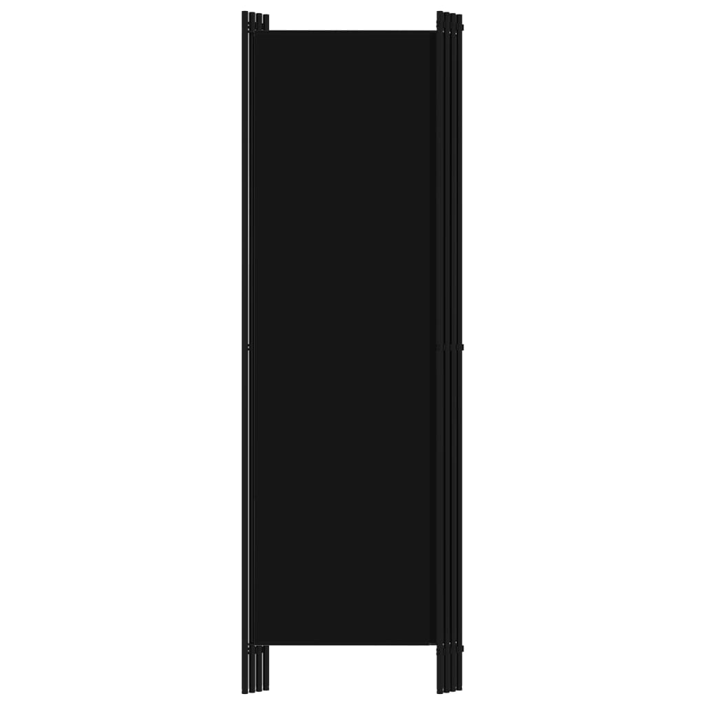 vidaXL Divisória de quarto com 4 painéis 200x180 cm preto
